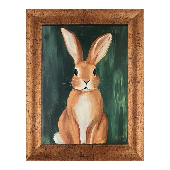 Cottagecore Rabbit Framed Art - Picture 1 of 4